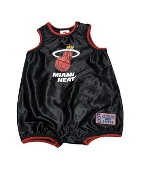 vintage-style Miami Heat infant jersey romper